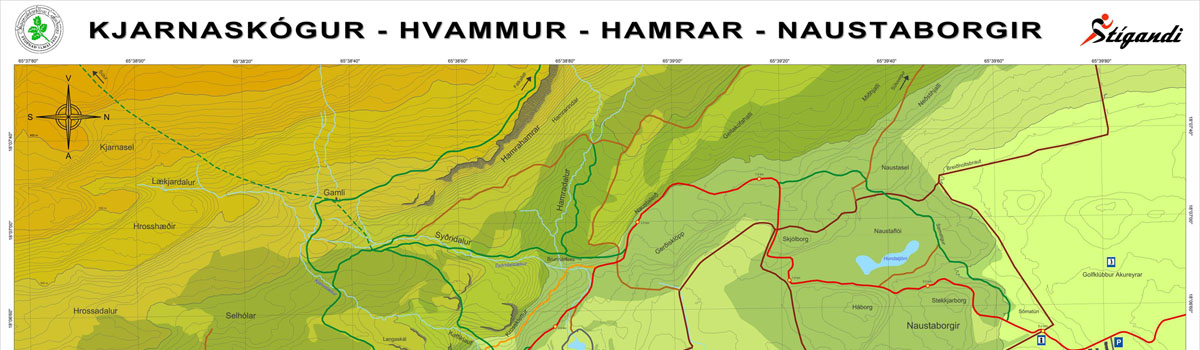 Map of walking paths